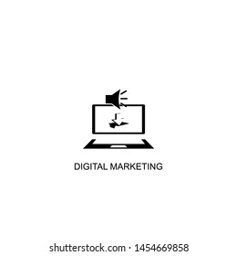digital marketing icon vector black design