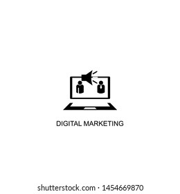 digital marketing icon vector black design