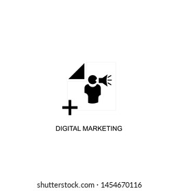 digital marketing icon vector black design