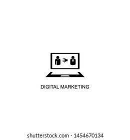 digital marketing icon vector black design