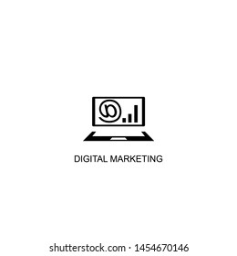 digital marketing icon vector black design