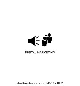 digital marketing icon vector black design