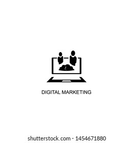 digital marketing icon vector black design