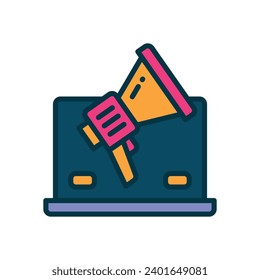digital marketing icon. vector filled color icon for your website, mobile, presentation, and logo design.