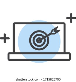 Digital Marketing Icon Vector Line