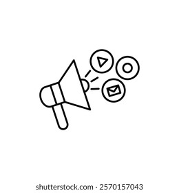 Digital marketing icon Vector logo set flat