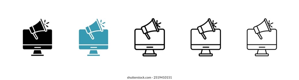 Conjunto de iconos de Vector de marketing digital. EPS 10