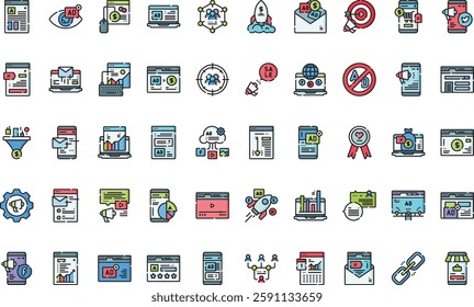Digital marketing icons High-Quality Vector Icons Collection with Editable Stroke. Ideal for Professional and Creative Projects.
