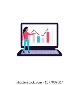 Digital Marketing Icons With Online Business Symbols Flat Isolated