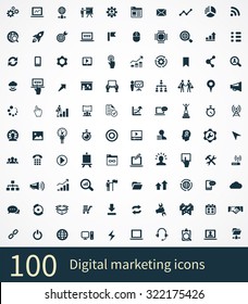 Digital Marketing Icons Vector Set