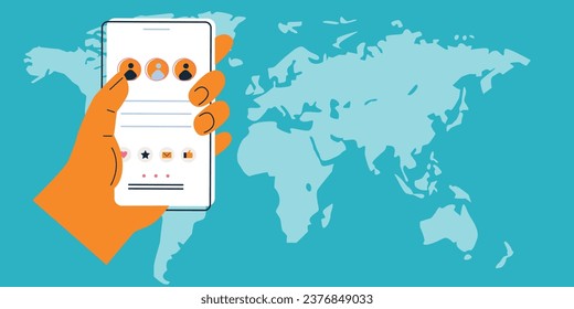 Digital Marketing illustrations. Business activities. Modern deep machine learning technology. Flat vector illustration
