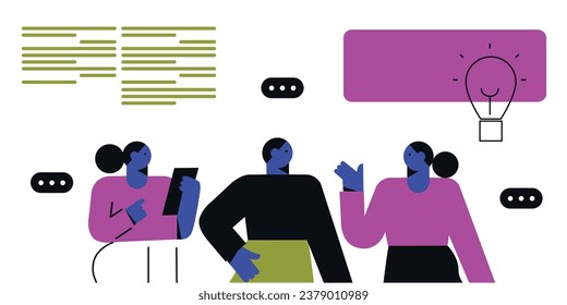 Digital Marketing illustrations. Business activities. Modern deep machine learning technology. Flat vector illustration