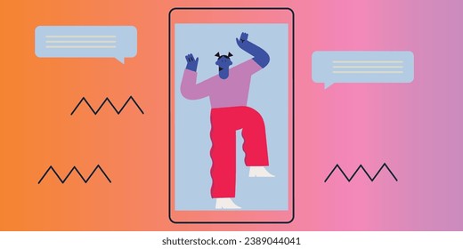 Digital Marketing illustrations. Business activities. Modern deep machine learning technology. Flat vector illustration