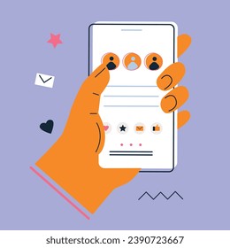 Digital Marketing illustrations. Business activities. Modern deep machine learning technology. Flat vector illustration
