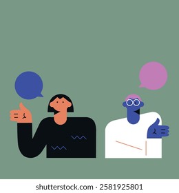Digital Marketing illustrations. Business activities. Modern deep machine learning technology. Flat vector illustration