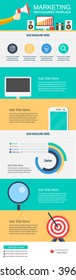 Digital Marketing Infographic Template - Flat Design Concept