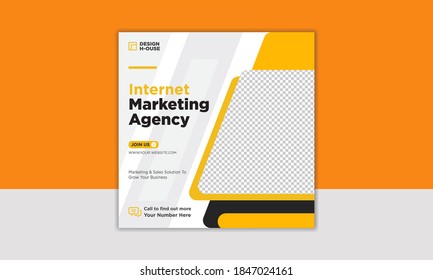 Digital marketing instagram post or social media feed template