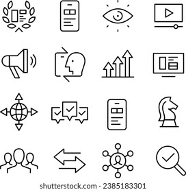 Digital Marketing and Internet Icons vector design