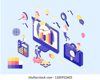 Digital Marketing Isometric