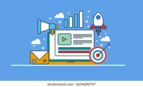Digitale Marketing-Launch-Strategie mit gezielter Promotion Performance Analytics und Kommunikation