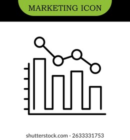 Digital Marketing Line Editable Icons set. Vector illustration in modern thin line style of online business related icons: advertisement, sales, content analysis, and more