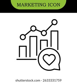 Digital Marketing Line Editable Icons set. Vector illustration in modern thin line style of online business related icons: advertisement, sales, content analysis, and more