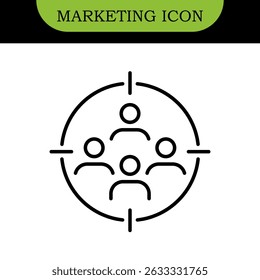 Digital Marketing Line Editable Icons set. Vector illustration in modern thin line style of online business related icons: advertisement, sales, content analysis, and more