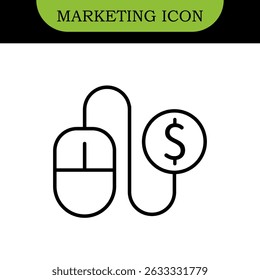 Digital Marketing Line Editable Icons set. Vector illustration in modern thin line style of online business related icons: advertisement, sales, content analysis, and more