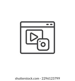 Digital marketing line icon. linear style sign for mobile concept and web design. Online marketing outline vector icon. Symbol, logo illustration. Vector graphics