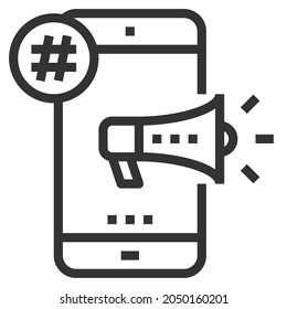 DIGITAL MARKETING LINE ICON LOGO VECTOR 
