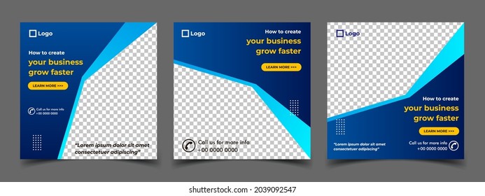 Digital marketing live webinar and business social media post template