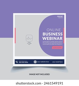 digital marketing live webinar business social media post template