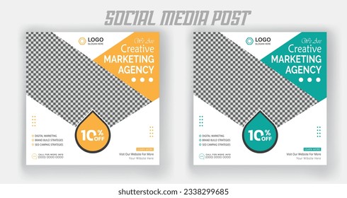 Digital marketing live webinar and corporate social media post template