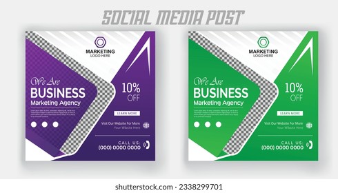 Digital marketing live webinar and corporate social media post template