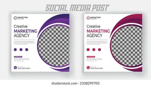 Digital marketing live webinar and corporate social media post template