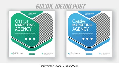 Digital marketing live webinar and corporate social media post template
