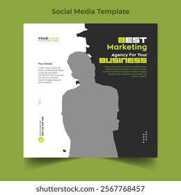 Digital marketing live webinar and corporate social media post template