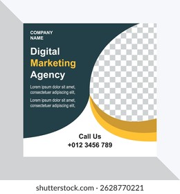 Digital marketing live webinar and corporate social media post template