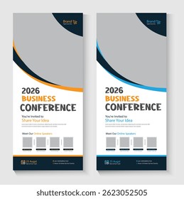 Digital marketing live webinar or online conference rollup banner