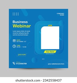 Digital marketing live webinar social media template