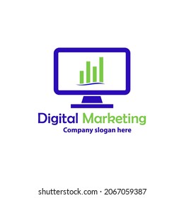 Digital marketing logo for company vector image