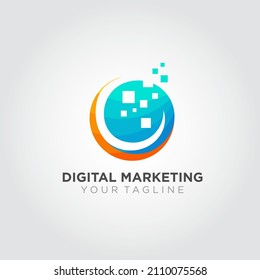 Digital Marketing logo design vector. Suitable for your business logo