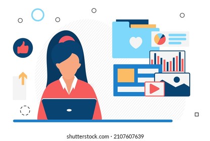 Digital marketing manager and company brand seo expert. Online advertising campaign attraction process