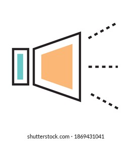 digital marketing megaphone viral content vector illustration line and fill