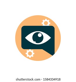 digital marketing message vision observation vector illustration