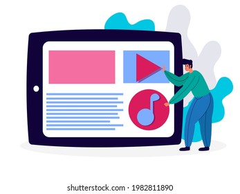 Digital Marketing Metrics, Marketing Lead And Responsibilities Concept For Web Landing Page, Presentation, Social, Poster Or Print Media Illustration