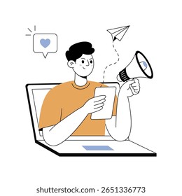 Digital Marketing Modern illustrations. Eps 10 file on transparent background