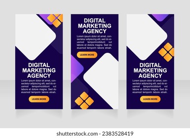 Digital marketing online event web banner design template. Vector flyer with text space. Advertising placard with customized copyspace. Printable poster for advertising. Arial font used