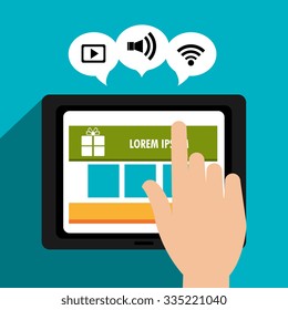 Digital marketing and online sales, vector illustration graphic