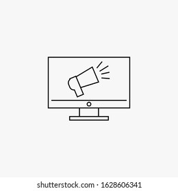 Digital Marketing Outline Icon Vector